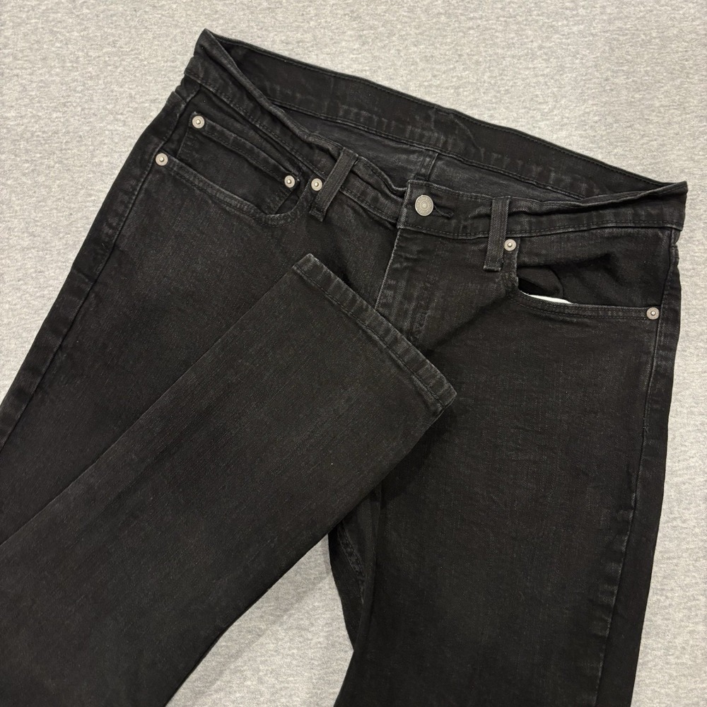 Levi's 511 Slim Fit Jeans Men's Size 36x32 (Fits 34x30) Black Denim Straight Leg